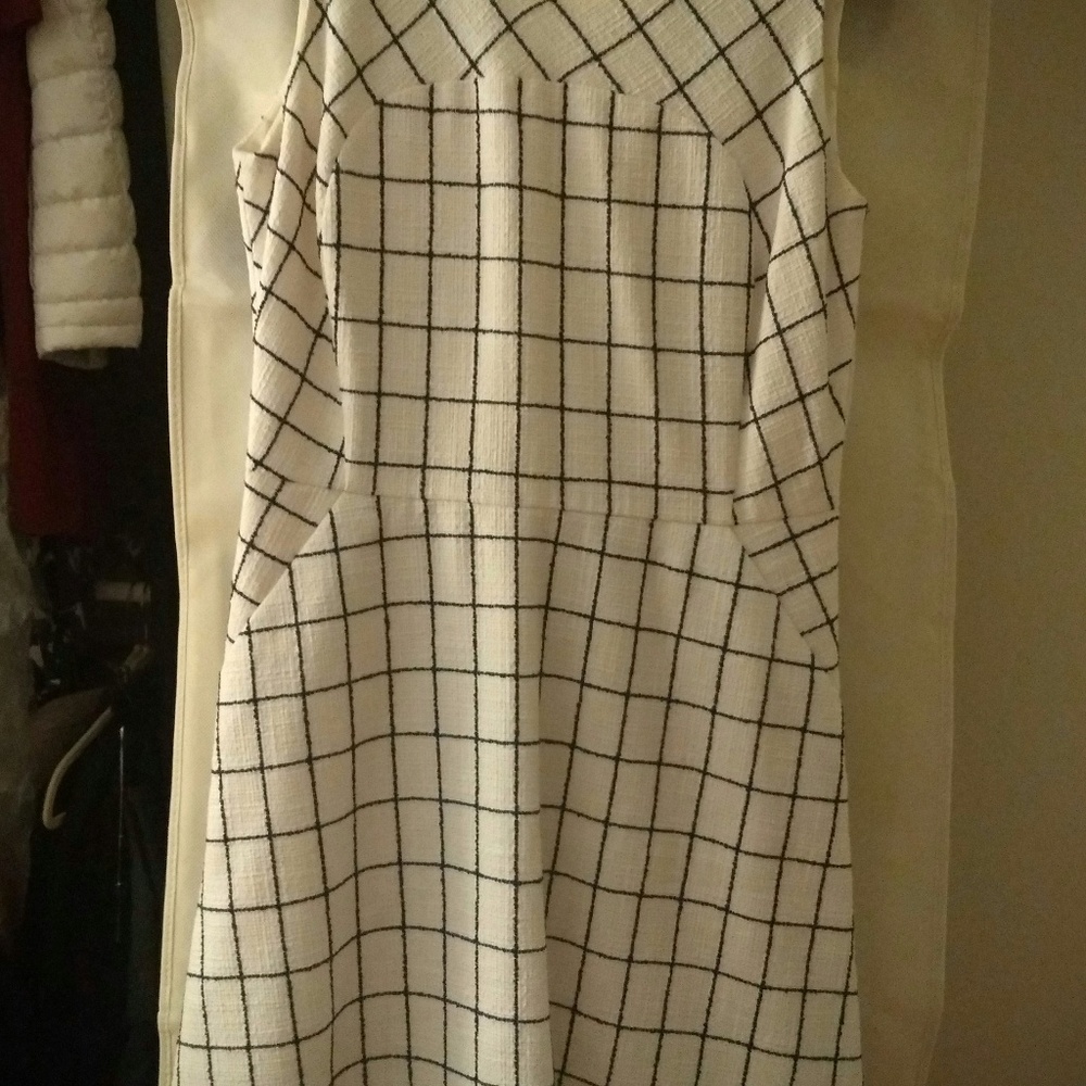 Wool windowpane dress